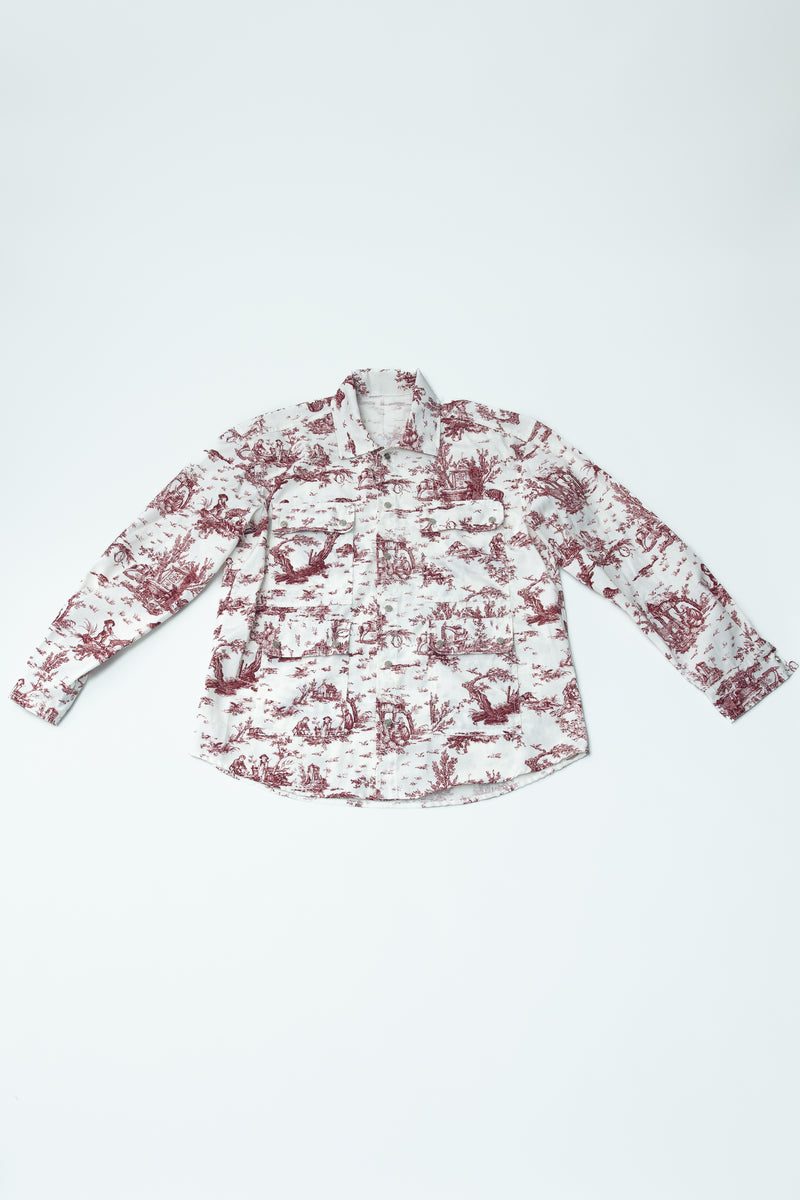 ZIP UP WORK JACKET TOILE DE JOUY