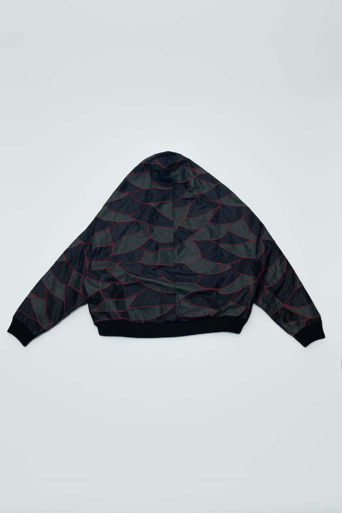 REVERSIBLE PATCH WORK LEATHER BOMBER JACKET