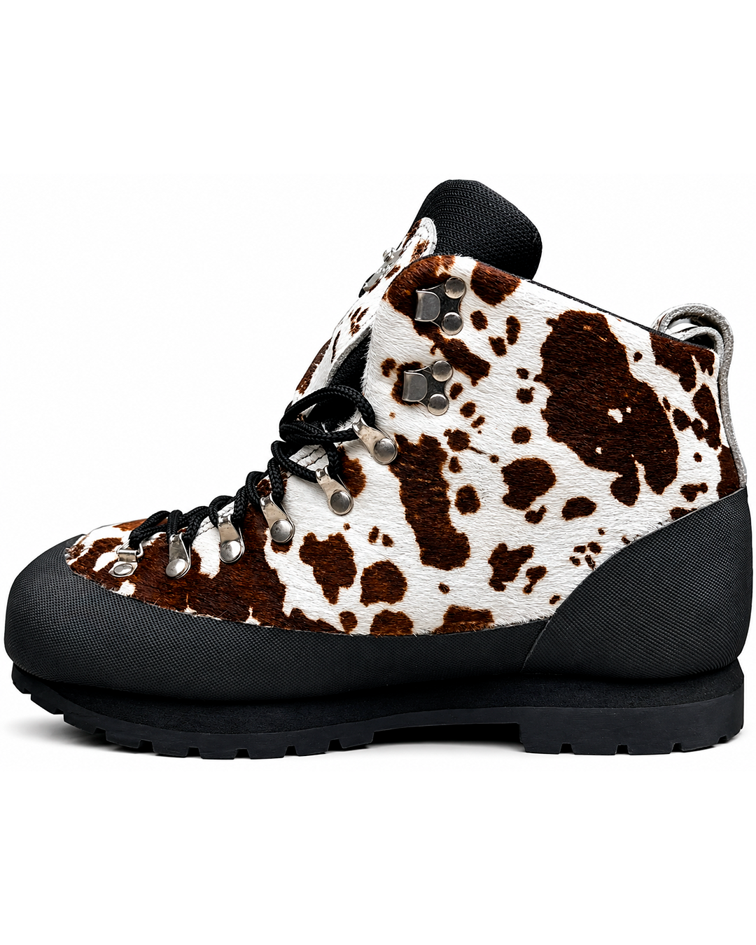 BUCKLES COWHIDE LEATHER HIKING BOOTS