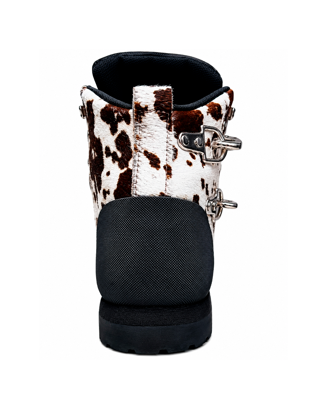 BUCKLES COWHIDE LEATHER HIKING BOOTS